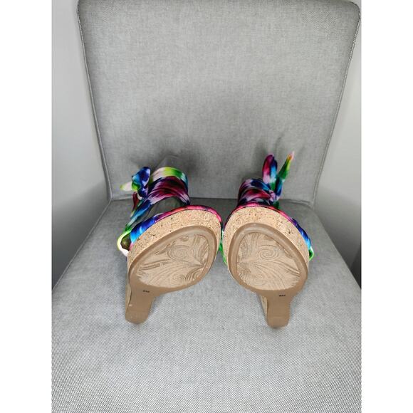 IMPO Ohanna Wedge Sandals ~ Tie Dye Multi  Size 6 - Picture 5 of 7